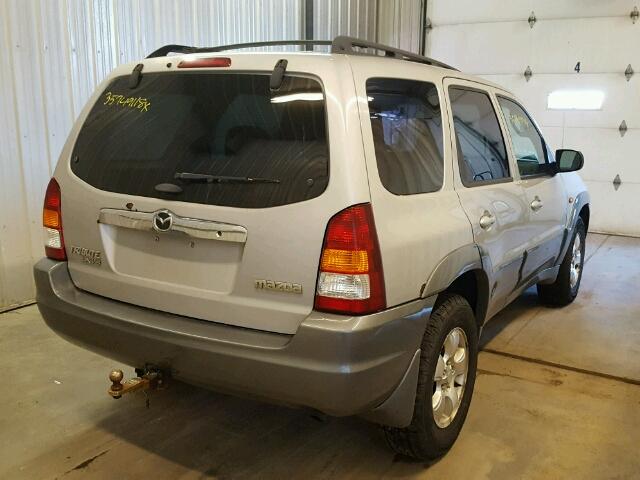 4F2YU08142KM52027 - 2002 MAZDA TRIBUTE LX GRAY photo 4