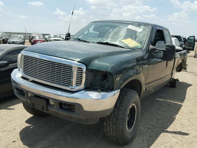 1FTNX21S71EB03059 - 2001 FORD F250 SUPER GREEN photo 2