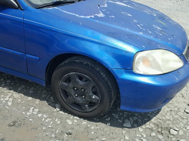 2HGEJ6613YH559119 - 2000 HONDA CIVIC BASE BLUE photo 9