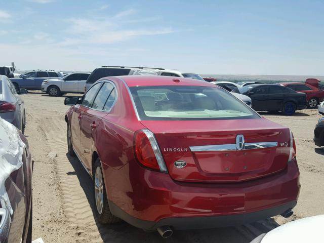 1LNHL9DR3CG803447 - 2012 LINCOLN MKS RED photo 3