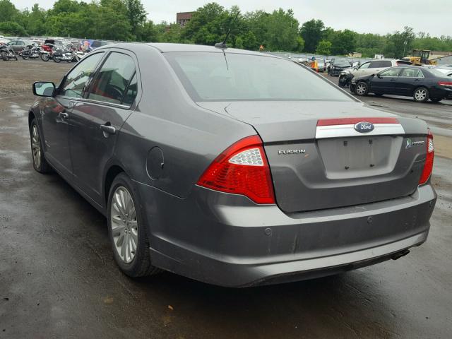 3FADP0L37BR129266 - 2011 FORD FUSION HYB GRAY photo 3