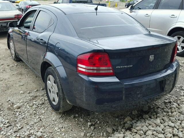 1B3LC46K58N613199 - 2008 DODGE AVENGER SE BLUE photo 3