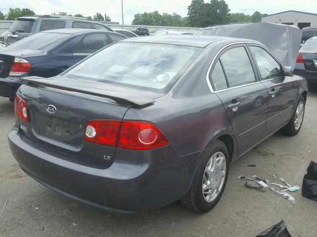 KNAGE123385246078 - 2008 KIA OPTIMA GRAY photo 4