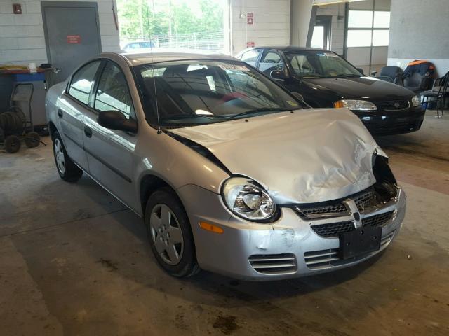 1B3ES26C05D121528 - 2005 DODGE NEON BASE SILVER photo 1