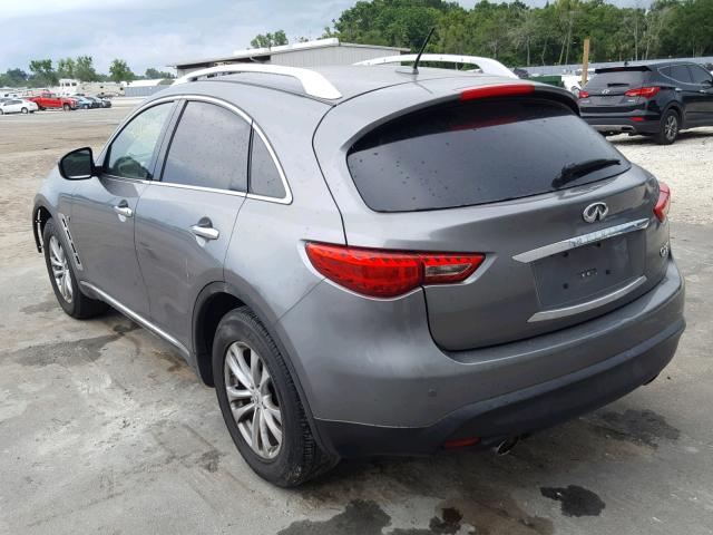 JN8CS1MU1EM452201 - 2014 INFINITI QX70 GRAY photo 3