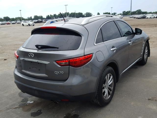 JN8CS1MU1EM452201 - 2014 INFINITI QX70 GRAY photo 4