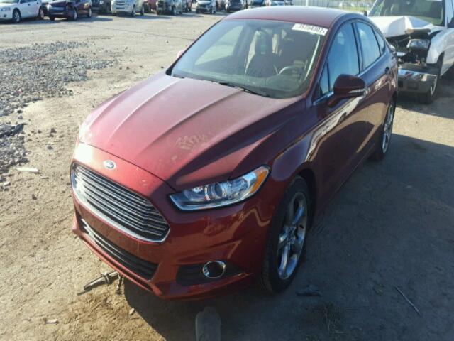 3FA6P0H75ER332956 - 2014 FORD FUSION SE MAROON photo 2