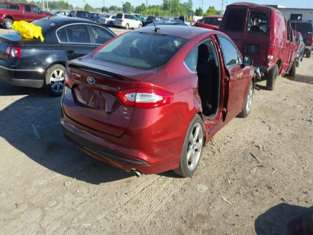 3FA6P0H75ER332956 - 2014 FORD FUSION SE MAROON photo 4