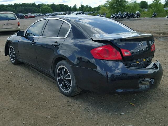 JNKBV61E87M715455 - 2007 INFINITI G35 BLACK photo 3