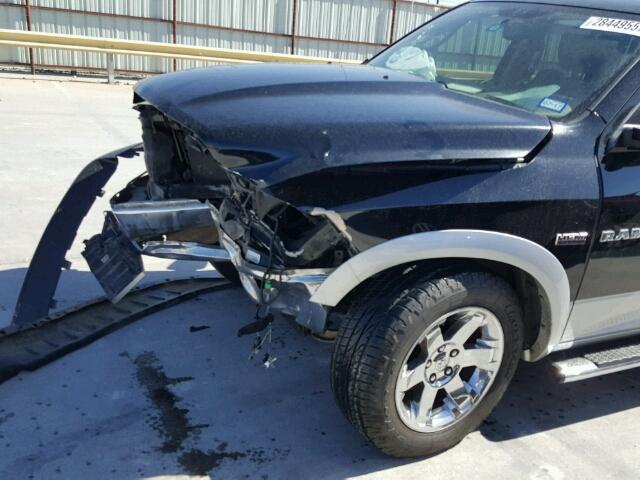 1C6RD7JT7CS195527 - 2012 DODGE RAM 1500 L BLACK photo 9