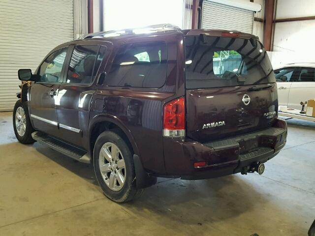 5N1BA0NF0EN601319 - 2014 NISSAN ARMADA PLA BURGUNDY photo 3