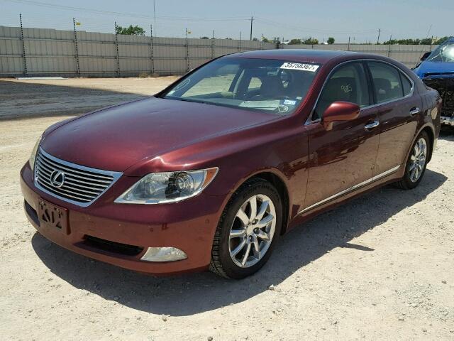 JTHBL46FX75038544 - 2007 LEXUS LS 460 MAROON photo 2