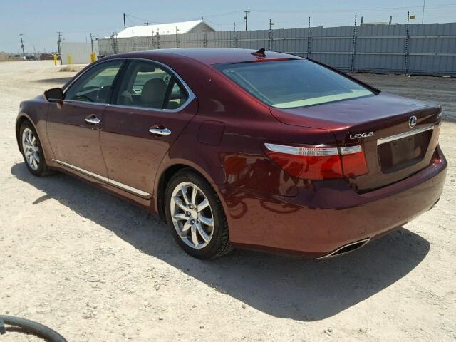 JTHBL46FX75038544 - 2007 LEXUS LS 460 MAROON photo 3