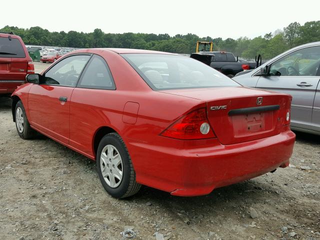 1HGEM21154L068569 - 2004 HONDA CIVIC DX V RED photo 3