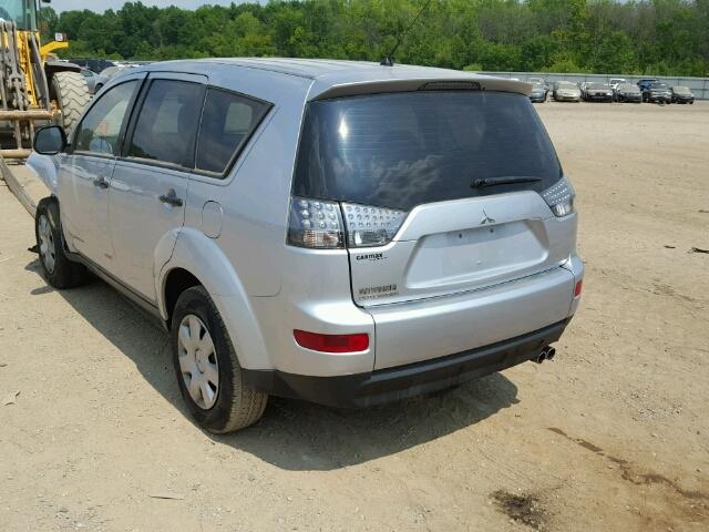 JA4MS31X47U008639 - 2007 MITSUBISHI OUTLANDER SILVER photo 3