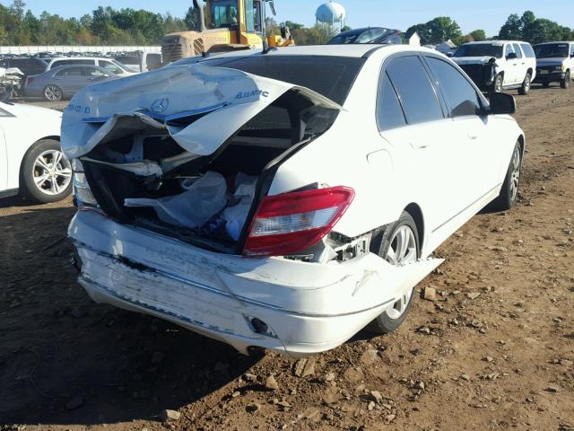 WDDGF81X78F073212 - 2008 MERCEDES-BENZ C 300 4MAT WHITE photo 4