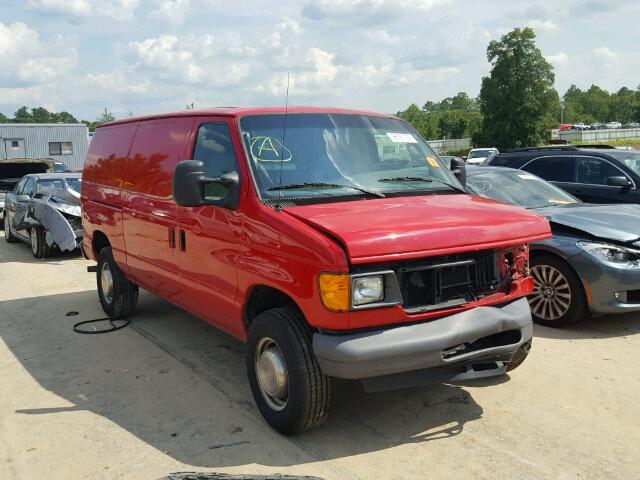 1FTNE24L37DA04523 - 2007 FORD ECONOLINE RED photo 1