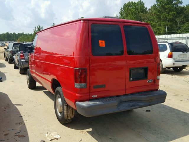 1FTNE24L37DA04523 - 2007 FORD ECONOLINE RED photo 3