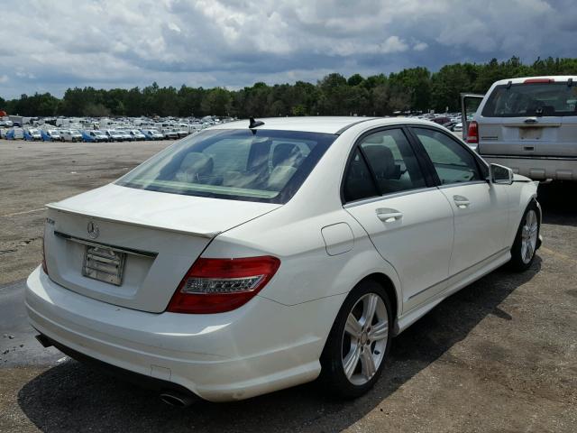 WDDGF5GB8BF643302 - 2011 MERCEDES-BENZ C 350 WHITE photo 4