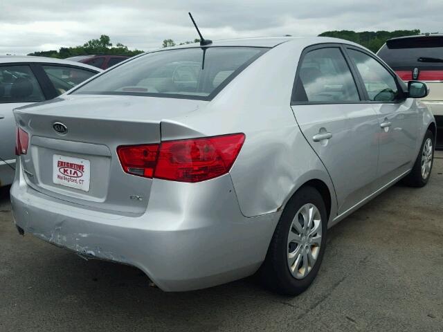 KNAFU4A24C5635958 - 2012 KIA FORTE EX SILVER photo 4