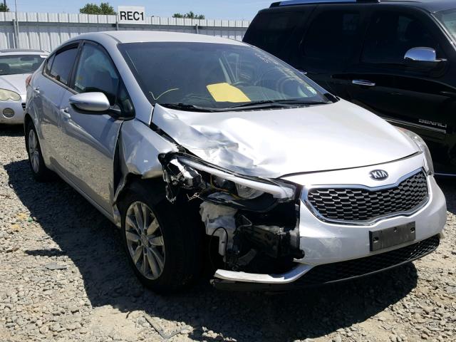 KNAFX4A64F5278442 - 2015 KIA FORTE LX SILVER photo 1