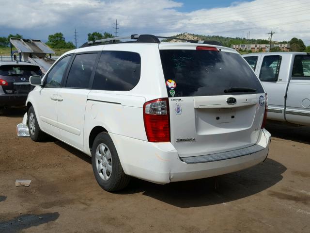 KNDMB233786242371 - 2008 KIA SEDONA EX WHITE photo 3