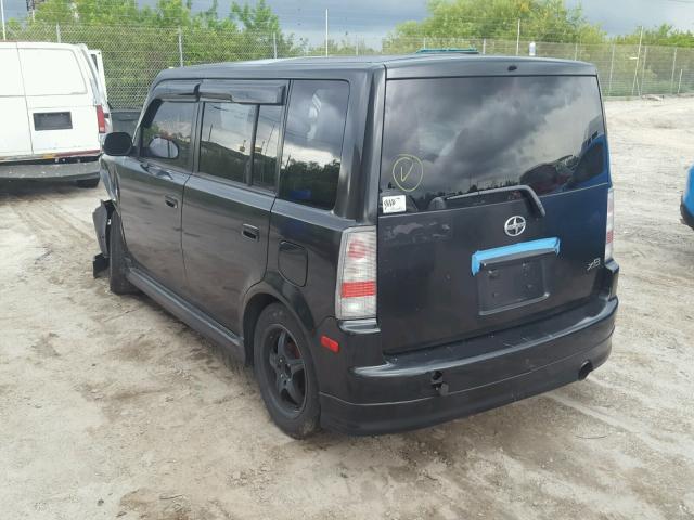 JTLKT324164084322 - 2006 TOYOTA SCION XB BLACK photo 3