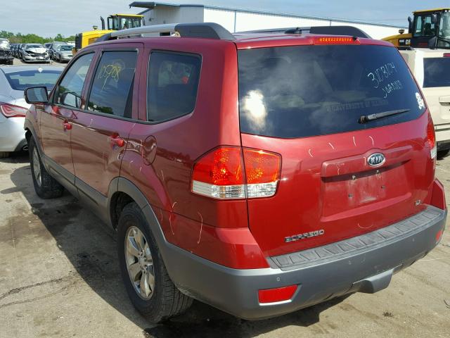 KNDJJ741595020385 - 2009 KIA BORREGO LX RED photo 3