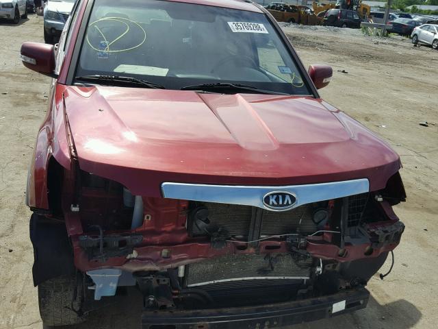 KNDJJ741595020385 - 2009 KIA BORREGO LX RED photo 9