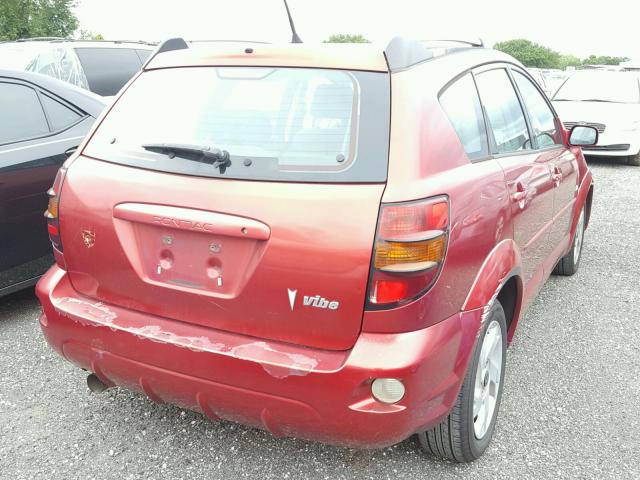 5Y2SL63855Z416875 - 2005 PONTIAC VIBE RED photo 4