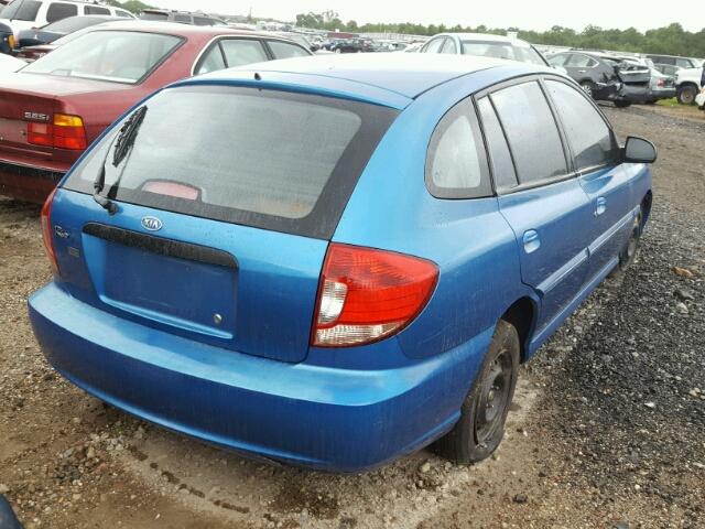 KNADC165536134860 - 2003 KIA RIO CINCO BLUE photo 4