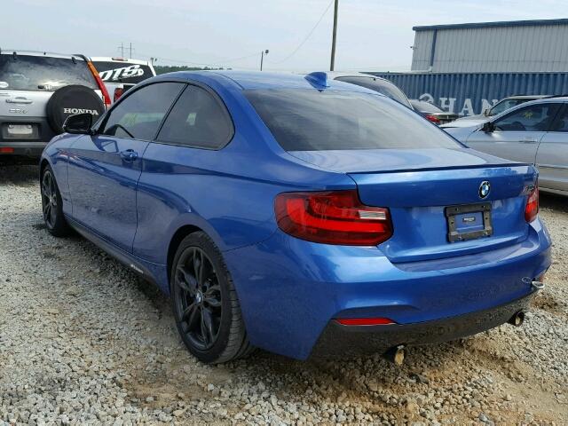 WBA1J7C58GV290032 - 2016 BMW M235I BLUE photo 3