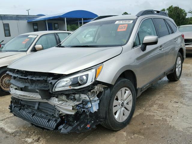 4S4BSACC6G3301648 - 2016 SUBARU OUTBACK 2. BEIGE photo 2