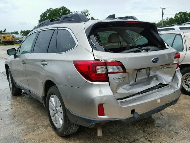 4S4BSACC6G3301648 - 2016 SUBARU OUTBACK 2. BEIGE photo 3