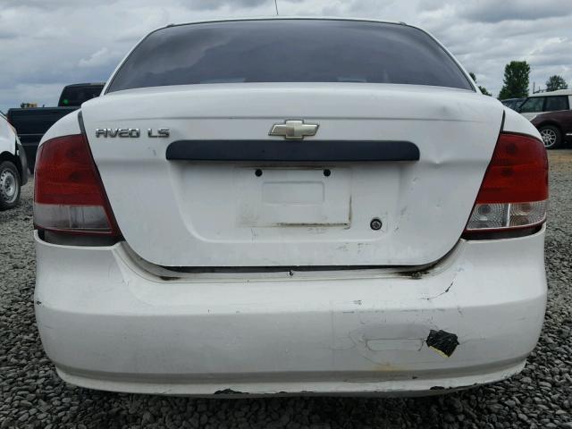 KL1TD56626B544997 - 2006 CHEVROLET AVEO BASE Ağ foto 9