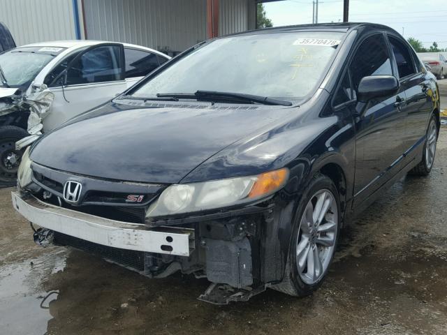 2HGFA55597H713754 - 2007 HONDA CIVIC SI BLACK photo 2