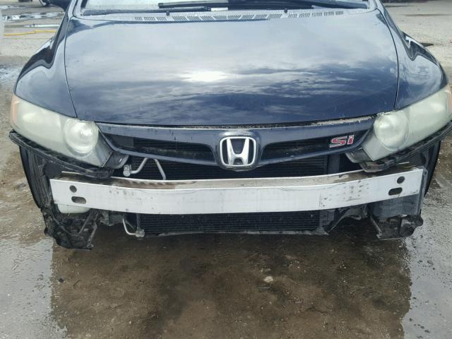 2HGFA55597H713754 - 2007 HONDA CIVIC SI BLACK photo 9