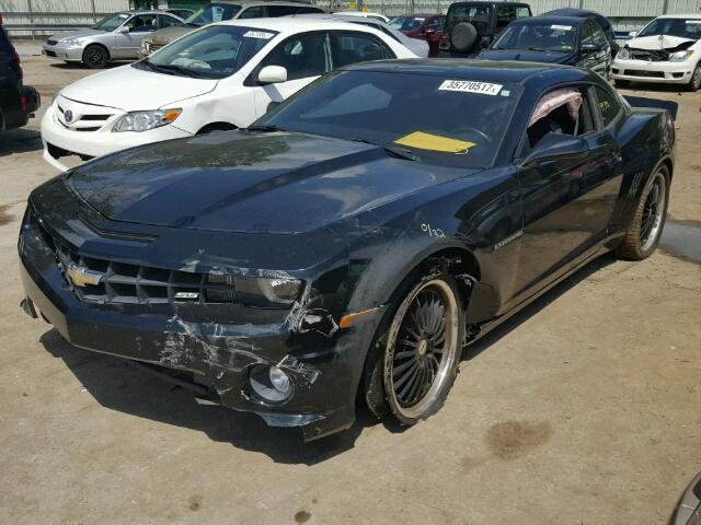 2G1FJ1EJ7D9227222 - 2013 CHEVROLET CAMARO SS BLACK photo 2