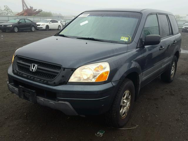 2HKYF18135H570945 - 2005 HONDA PILOT LX GRAY photo 2