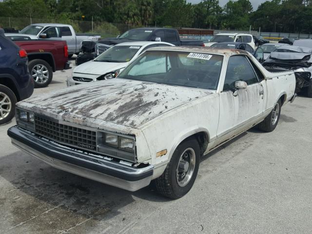 1GCCW80H6DR106485 - 1983 CHEVROLET EL CAMINO WHITE photo 2