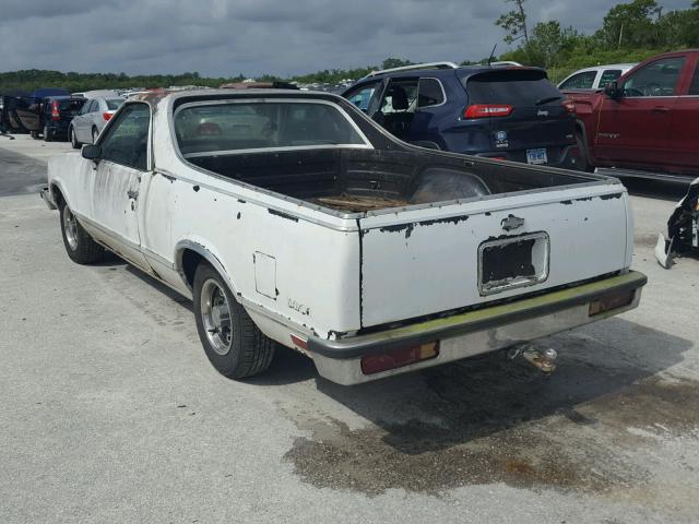 1GCCW80H6DR106485 - 1983 CHEVROLET EL CAMINO WHITE photo 3