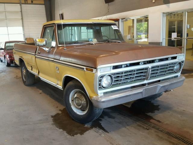 F25MNU43646 - 1974 FORD F250 GOLD photo 1