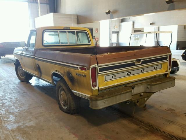 F25MNU43646 - 1974 FORD F250 GOLD photo 3