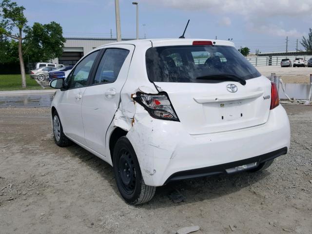 VNKKTUD30HA079629 - 2017 TOYOTA YARIS L WHITE photo 3