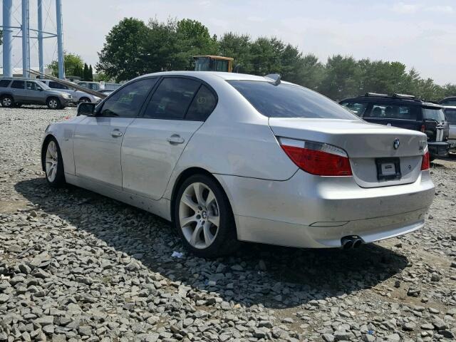 WBANB53567CP07386 - 2007 BMW 550 I SILVER photo 3