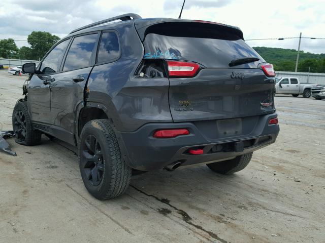 1C4PJMBBXFW642359 - 2015 JEEP CHEROKEE T BROWN photo 3