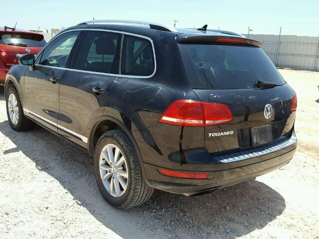 WVGEF9BP7DD009954 - 2013 VOLKSWAGEN TOUAREG V6 BLACK photo 3