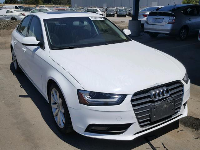 WAUFFAFLXDN008855 - 2013 AUDI A4 PREMIUM WHITE photo 1