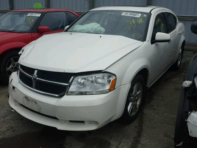 1B3CC1FB9AN236316 - 2010 DODGE AVENGER EX WHITE photo 2