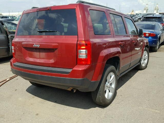 1C4NJPBB5CD674202 - 2012 JEEP PATRIOT SP RED photo 4